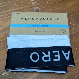 Aeropostale Men's Classic Brief - White and Black